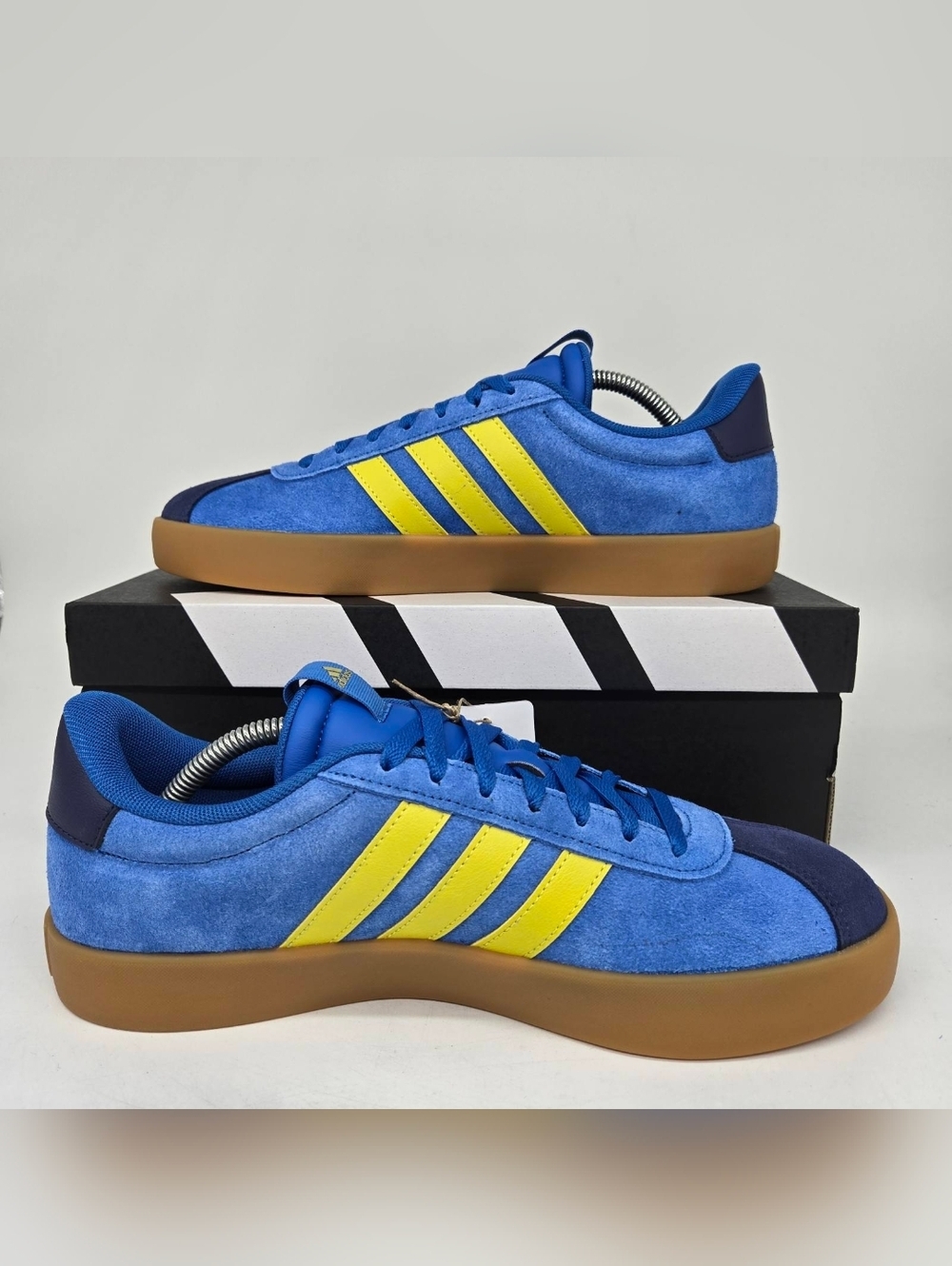 adidas Men's VL Court 3.0 JP5286 Bright Royal Pure Sulfur Shoes Size 10 New - Picture 6 of 8